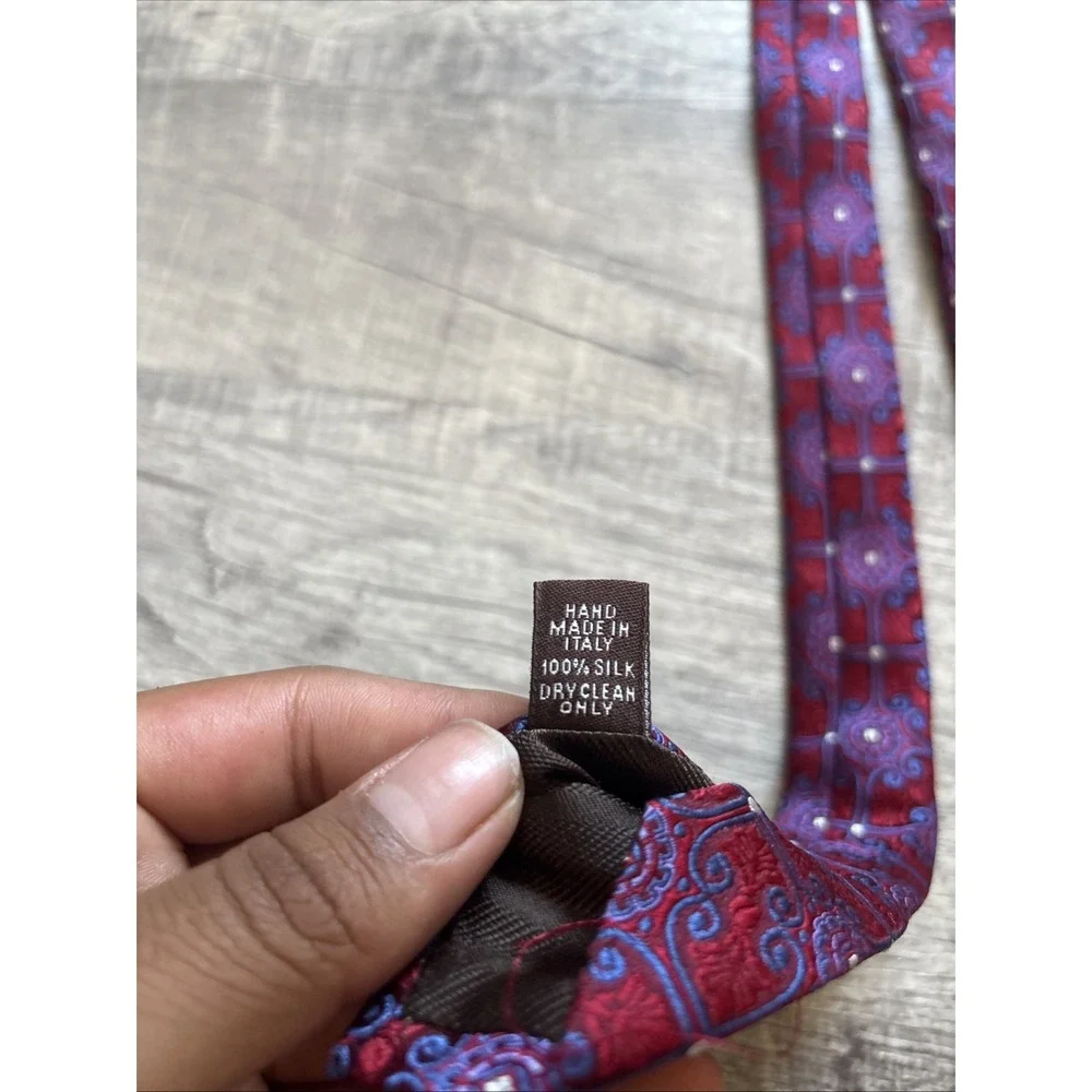 Santorelli Geometric Jacquard Silk Tie